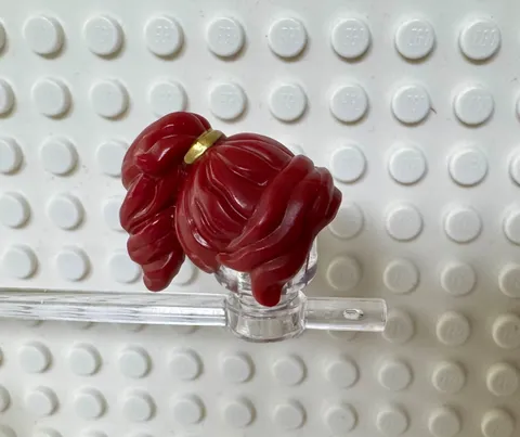 LEGO Minifigure, Hair Female Long Wavy with Ponytail with Gold Band 28432pb02