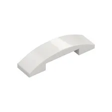 LEGO 45x White Slope, Curved 4 x 1 x 2/3 Double inv.647