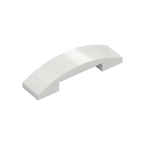 LEGO 45x White Slope, Curved 4 x 1 x 2/3 Double inv.647