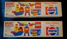 Lego Pepsi Promo 1985 Basic Bldg Set #1560 Vintage Factory  Sealed - Lot of 2