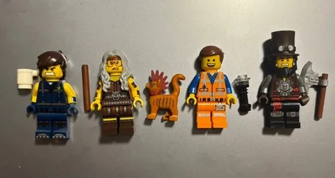 LEGO Minifigure Lot The LEGO Movie 2-Emmet-Rex Dangervest-Vitruvius Cat CMF⁠ 🔥