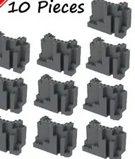  LEGO NEW 10 BURP PIECES Dark Bluish Gray Mountain Bottom Wall  4x10x6 rock