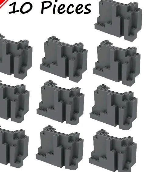  LEGO NEW 10 BURP PIECES Dark Bluish Gray Mountain Bottom Wall  4x10x6 rock