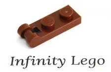 12 LEGO Reddish Brown Plate 1 x 2 with Handle Closed End (60478) - 12 Pieces