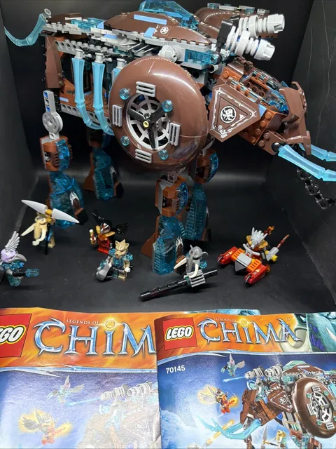 LEGO Chima 70145 Maula's Ice Mammoth Stomper Complete w/ Minifigures Manuals
