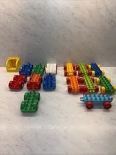 Lego Duplo 7 piece Train Cars And 7 Piece Cars Array Of Difference Colors