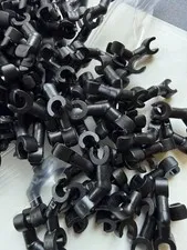 LEGO-NEW-#93061-BLACK-ARM SKELETON BENT W/ CLIPS-90 DEGREE-10 PIECES