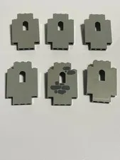 LEGO 6 Castle Wall Panel with Window Light Gray 2x5x6   4444  E124