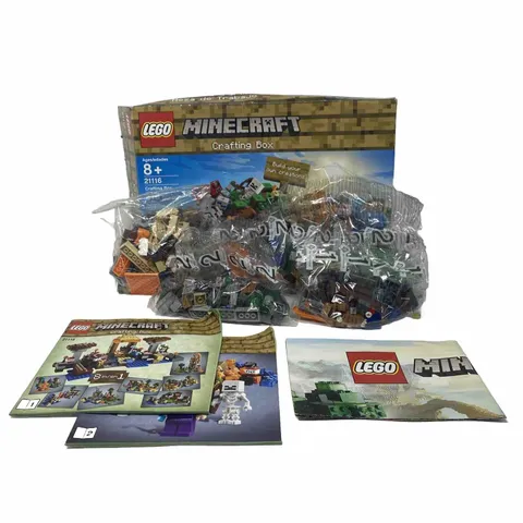 LEGO Minecraft 21116 Crafting Box All Bags Are Open May Not Be Complete