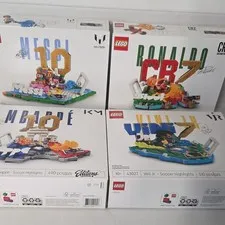 LEGO Fifa 2026 World Cup Highlights Set Of 4 Messi Ronaldo Mbappe & Vinni Jr