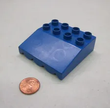 Rare Lego Duplo Blue Roof Awning Overhang House Part Piece
