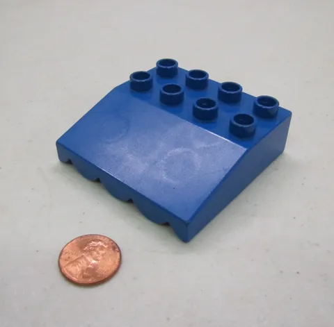 Rare Lego Duplo Blue Roof Awning Overhang House Part Piece