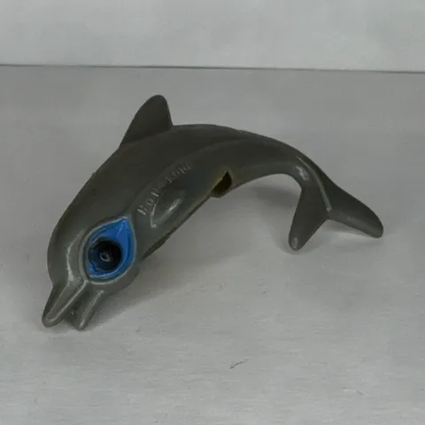 Pencil sharpener Dolphin Animal Figure - Gray with Blue Eye, Plastic