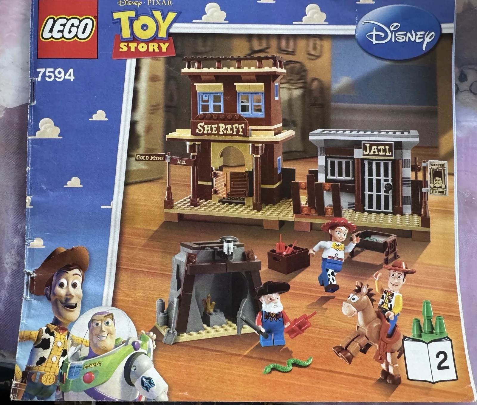 LEGO Toy Story Woody's Round Up - 7594 - Jail Instructions Manual Booklet 2 Only