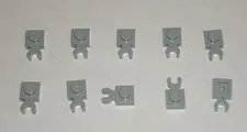LEGO NEW 1x1 Light Bluish Grey Plate Vertical Clip (10x) 4594238 Brick 60897