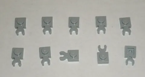 LEGO NEW 1x1 Light Bluish Grey Plate Vertical Clip (10x) 4594238 Brick 60897