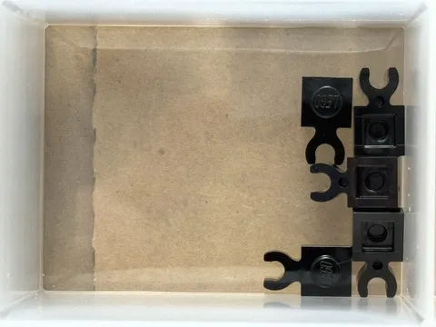 LEGO Parts - Black Plate 1 x 1 with Open O Clip Thick - No 4085d - QTY 5