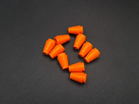 LEGO - 10x - Cone - Cone - 1x1 - Orange - Orange - 4589