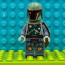 Lego Star Wars Boba Fett Minifigure Figure Jabba's Sail Barge Helmet Cape