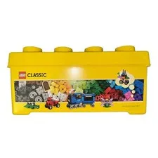 Lego Plastic Storage Box 8 Stud Classic Yellow 10696 Empty