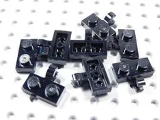 LEGO Lot of 8 Black 1x2 Modified Plates w/ Clip on Side BR