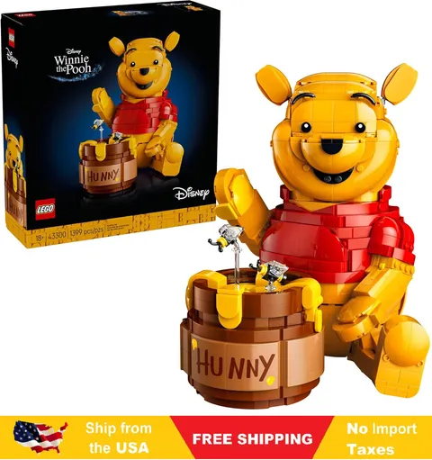 LEGO Disney Winnie The Pooh Building Set-Home, Office or Book Shelf Decor, 43300