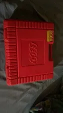 Vintage LEGO Red Plastic Snap Carrying Case