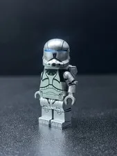 Lego Star Wars CAC Clone Army Customs V1 Silver Clone Commando Minifigure Rare