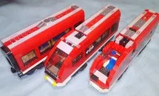 LEGO CITY 7938 Passenger Train 3-Car Set Red Express Train Model