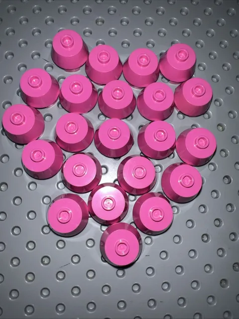 LEGO 98100 Dark Pink Cone 2x2 Truncated Part Bulk Lot 22 Pieces