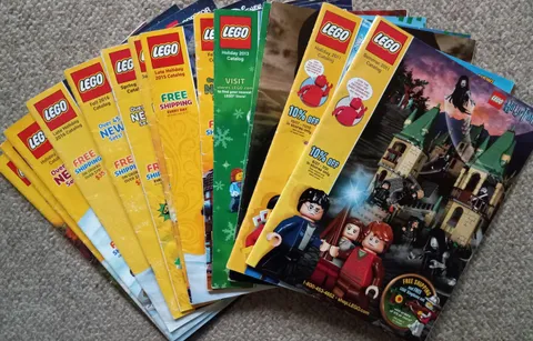 Vintage Lot of 15 LEGO Shop At Home Catalogs-2001-2012-2013-2015-2016-2018-2019+