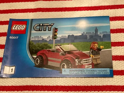 Lego City 60017 Broken-down Red Car Instruction Book 1 ONLY (Flatbed Truck Set)