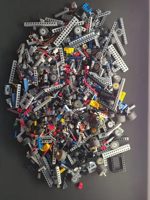 Lego Bulk Lot (5 lbs) - Technic, Wheels - Assorted PCs - Clean