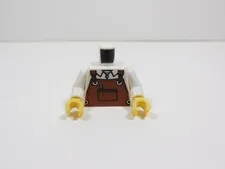 LEGO White Torso w/ Brown Apron Minifig Pocket I12