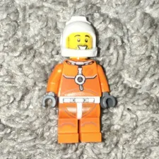 LEGO Orange Astronaut Minifigure Orange Suit with White Helmet