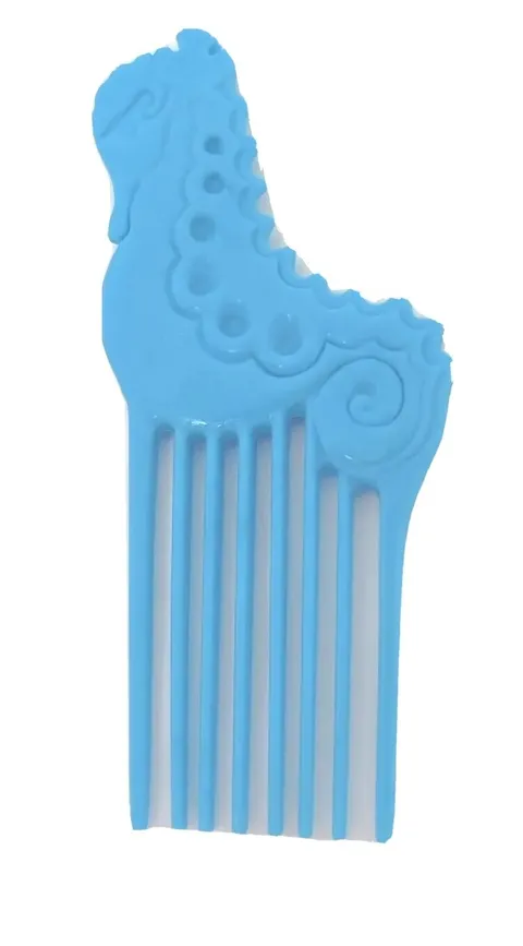 Vintage Barbie 1987 1988 Island Fun Seahorse Light Blue Comb Brush 80s 1980s Toy