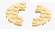 LEGO ® 2x plate 3x6 half-round with cutout brick yellow 18646 moc 6099893 beige