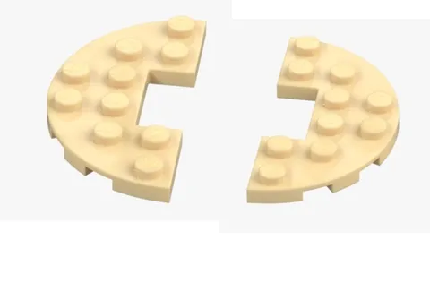 LEGO ® 2x plate 3x6 half-round with cutout brick yellow 18646 moc 6099893 beige