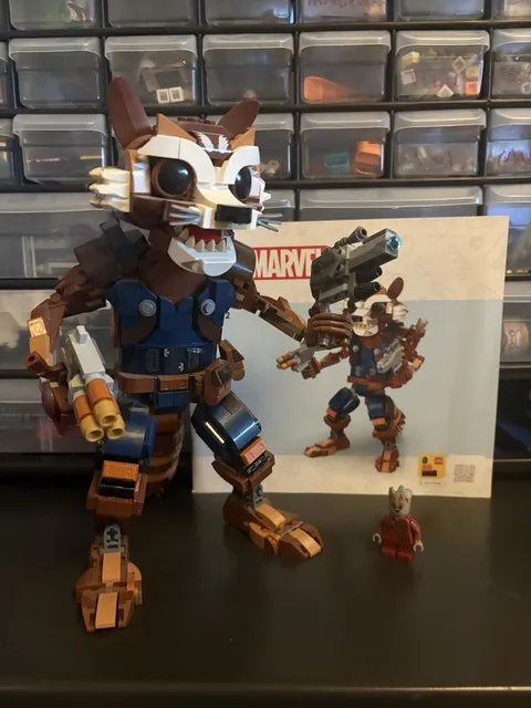 LEGO Marvel 76282 Rocket & Baby Groot W/ Instructions and Ravager Groot Figure