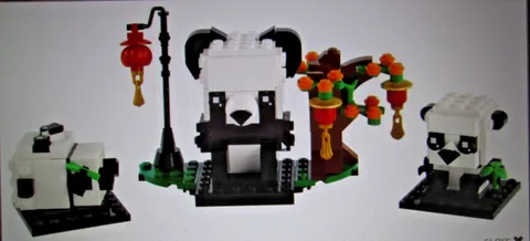 LEGO Brickheadz Chinese New Year Pandas 40466 - 100% Complete Parts