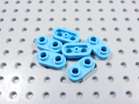 LEGO Lot of 6 Medium Azure 1x2 Rounded Plates w/ Open Studs BM