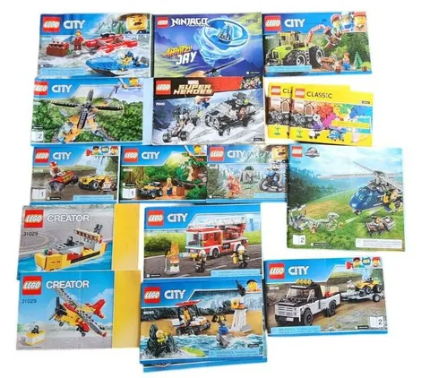 Lego City & Other Instruction Books Lot • Manuals Only • Mixed Titles