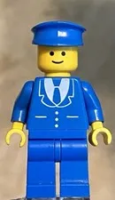 LEGO Classic Town Citizen Minifig Blue Suit, Solid Stud Head, Hotel Limo Driver