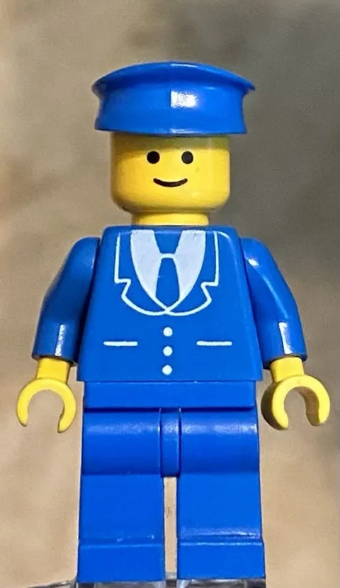 LEGO Classic Town Citizen Minifig Blue Suit, Solid Stud Head, Hotel Limo Driver