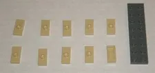 LEGO NEW 1x2 Tan Plate with 1 Stud (10x) 6092587 Brick 15573
