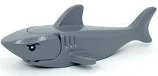 LEGO® 14518c04pb01 Shark with Rounded Nose and Debossed Gills with Black Eyes