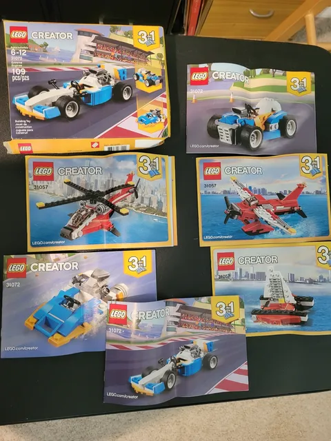 Lot of Lego instruction booklets manuals Box Creator 3 in 1 31072 31057 plane NR