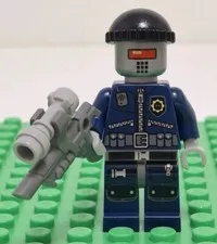 The Lego Movie Robo Swat Minifigure With Tranquilizer Weapon Neck Bracket