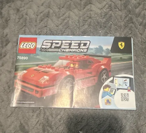 LEGO Speed Champions 75890 Illustrated English Manual Booklet
