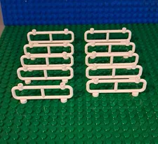 LEGO White Bar Fence. 1x8x2. Lot Of 10 Excellent Condition